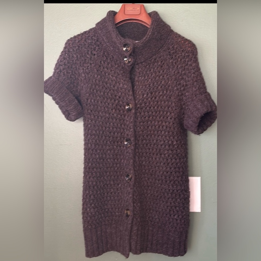 Loft alpaca wool knit brown  sweater dress